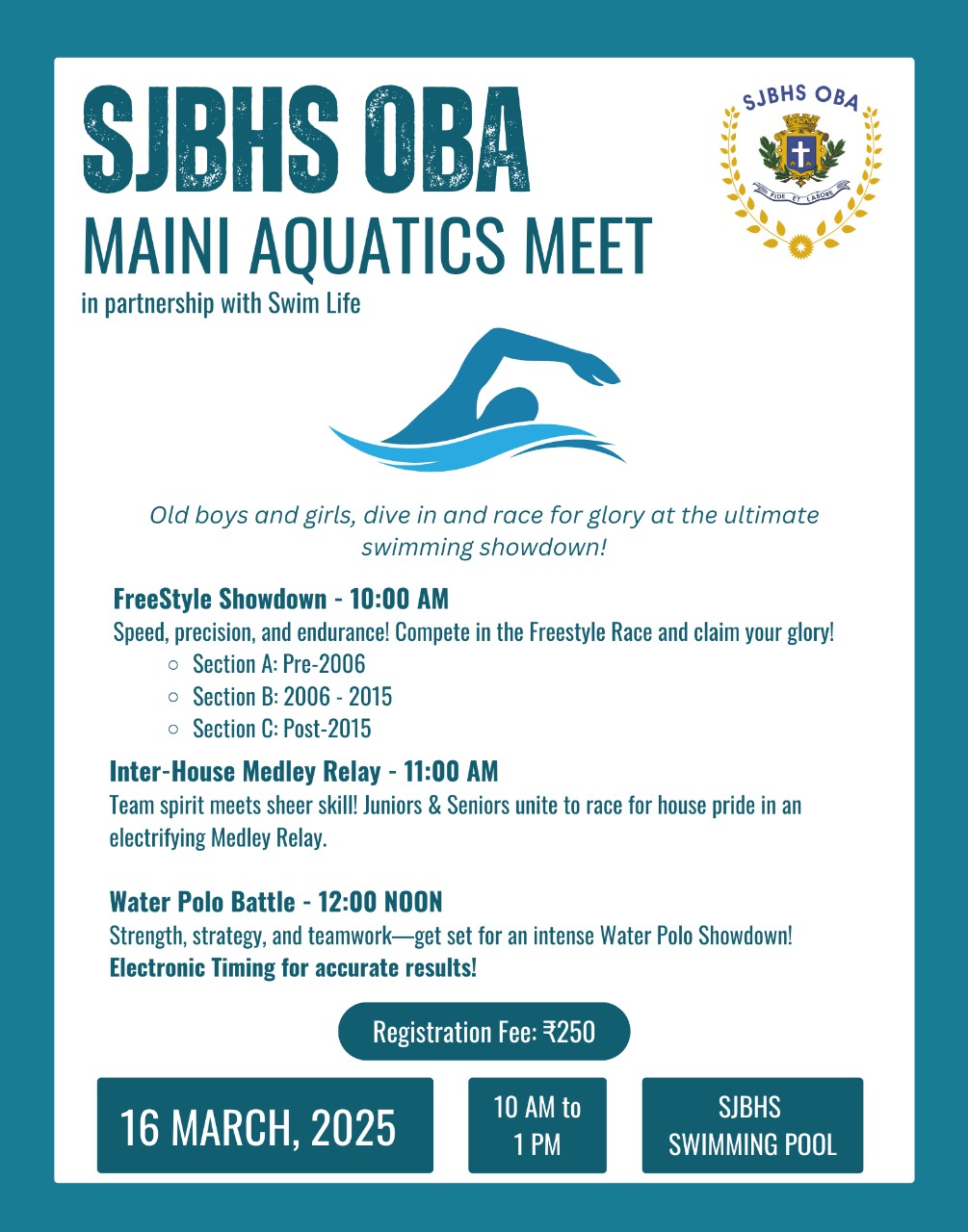 SJBHS OBA Maini Aquatics Meet